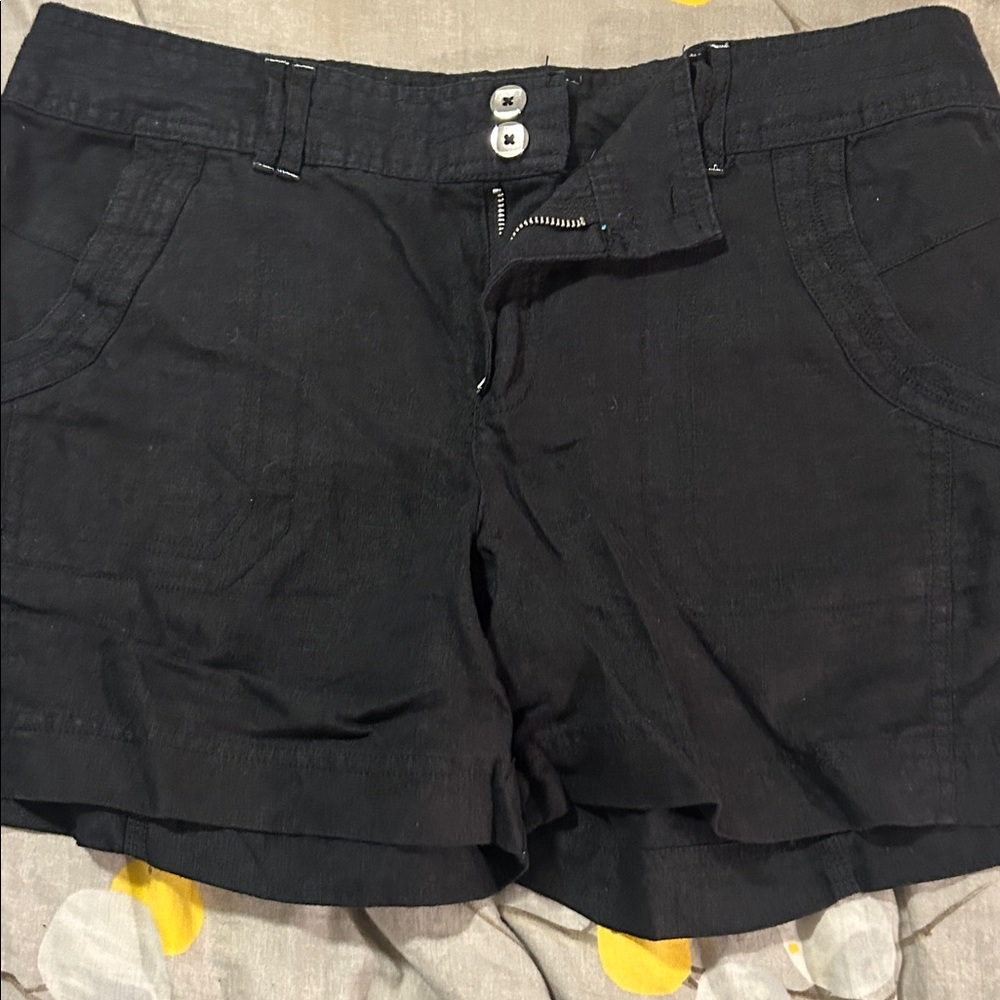 INC International Concepts High Waist Black Shorts